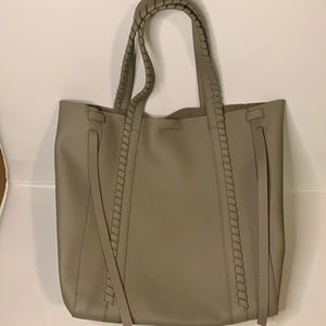 AllSaints Grey Ray North South Tote